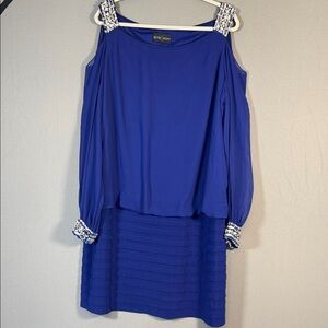 Betsy & Adam Royal Blue Dress
